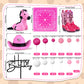 31 PCS Cowgirl Cake Decorations Hat and Boot Cake Toppers for Western Theme Birthday Baby Shower Cowgirl Party Supplies