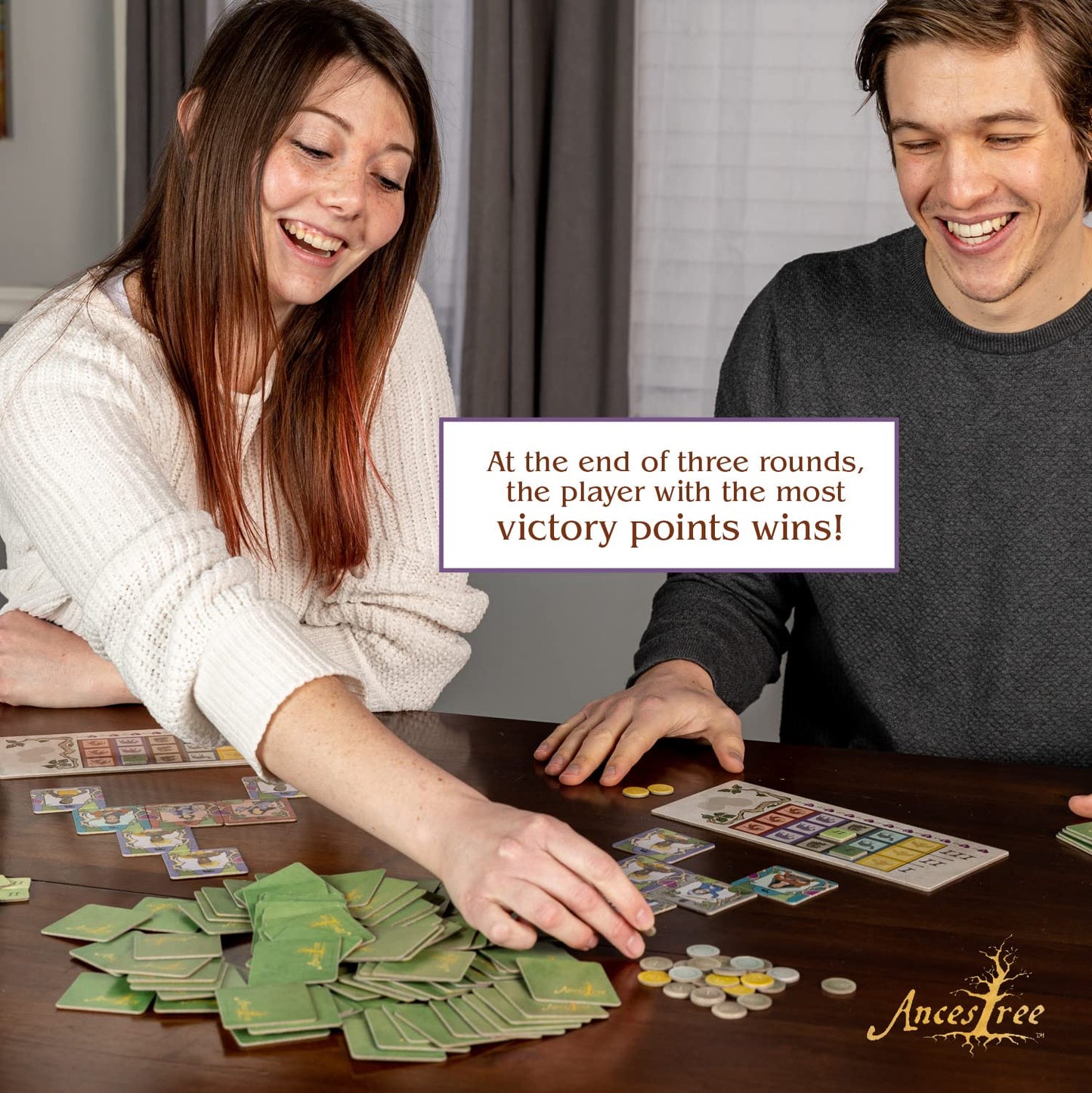Ancestree Family Board Game for Game Night - Create the Best Family Tree - Easy to Learn Strategy Board Game for Kids and Adults Fun Tabletop Game
