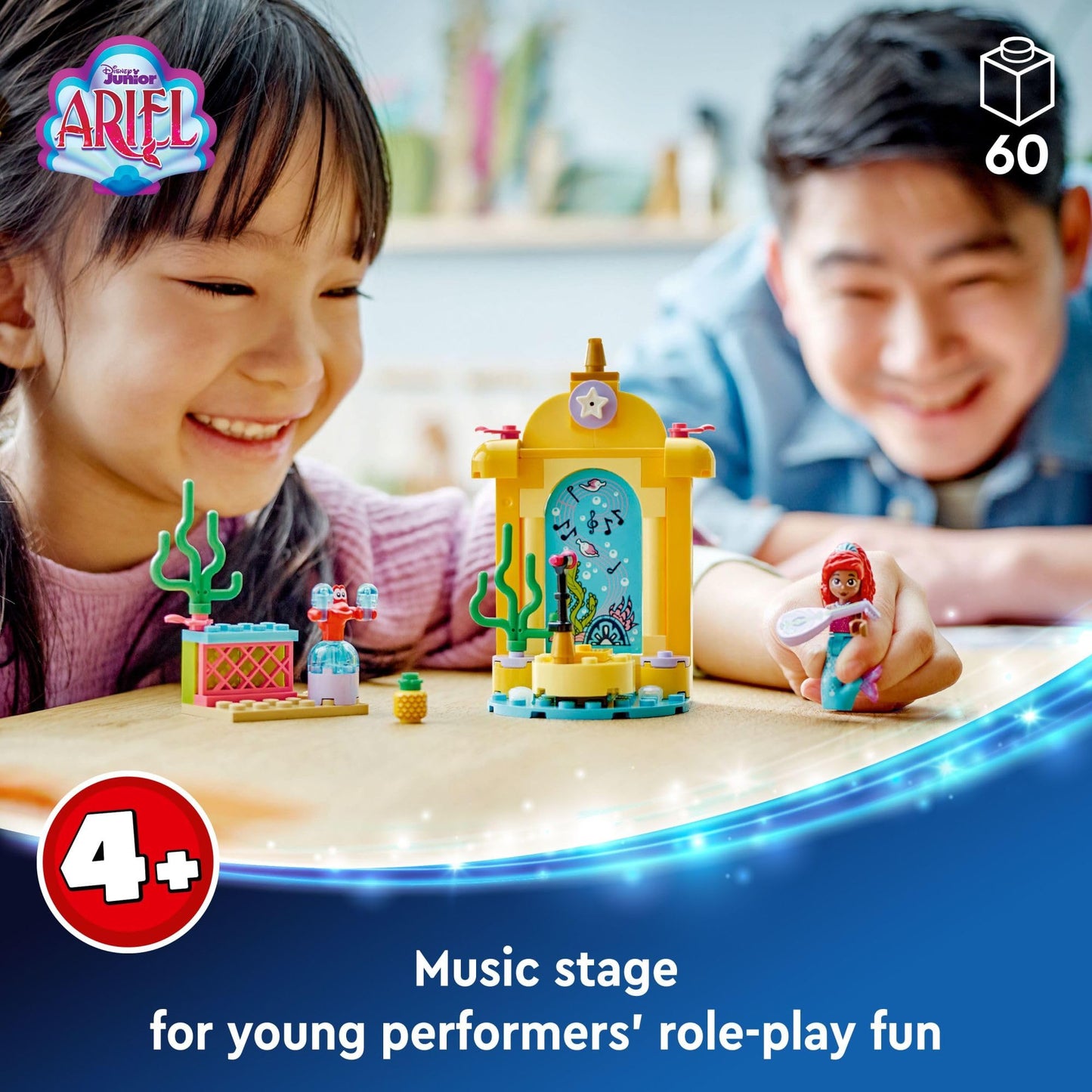 LEGO Disney Princess Ariel's Music Stage Building Toys - Pretend Play Little Mermaid Toys for Girls & Boys, Ages 4+ Years - Gift Ideas for Kids