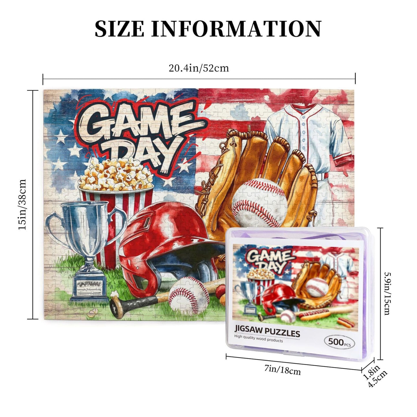 Baseball Puzzles for Adults 500 Pieces Sports Puzzles 500 Pieces for Adults Baseball Jigsaw Puzzle Challenging Game Toys Impossible Puzzle Family
