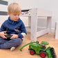 Uarzt Remote Control Combine Harvester Tractor Toy, 1/24 Scale RC Harvester Toys for Kids with 2 Grian Heads/2 Rechargeable Batteries/Light, Farm Toys