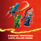 LEGO NINJAGO Lloyd’s Elemental Power Mech Customizable Battle Toy with 3 Ninja Action Figures, Adventure Playset for Boys and Girls, Ninja Gift Idea