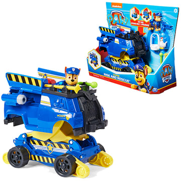 PAW Patrol Chase Rise and Rescue Transforming Toy Car with Action Figures and Accessories, Kids’ Toys for Ages 3 and up