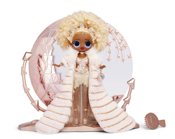 L.O.L. Surprise! Holiday OMG 2021 Collector NYE Queen Fashion Doll with Gold Fashions, Accessories, New Year's Celebration Outfit, Light Up Stand