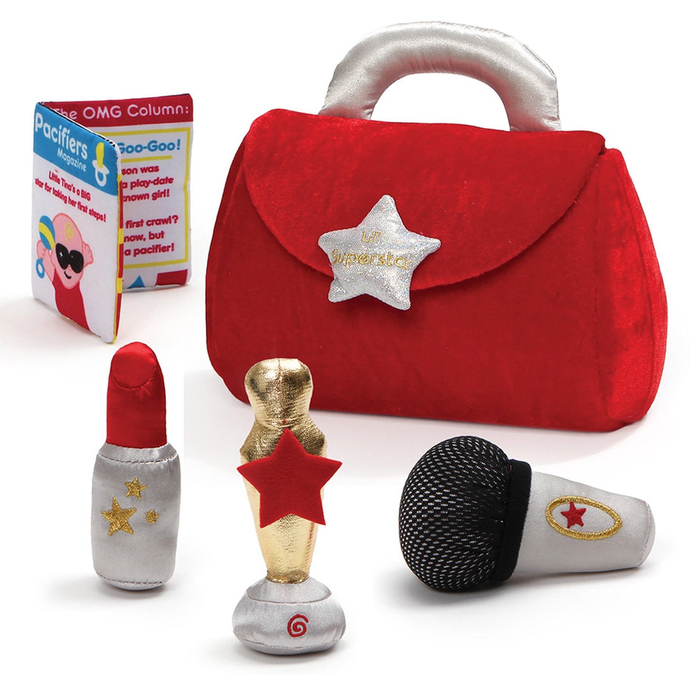 Gund Baby Plush Baby Purse Playset, My Lil Super Star