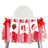 GIOGUK Strawberry First Birthday High Chair Banner Berry Birthday Banner