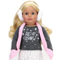 Sophia's 6 Piece Sweater, Skirt and Accessories Outfit Set for 18'' Dolls, Gray and White