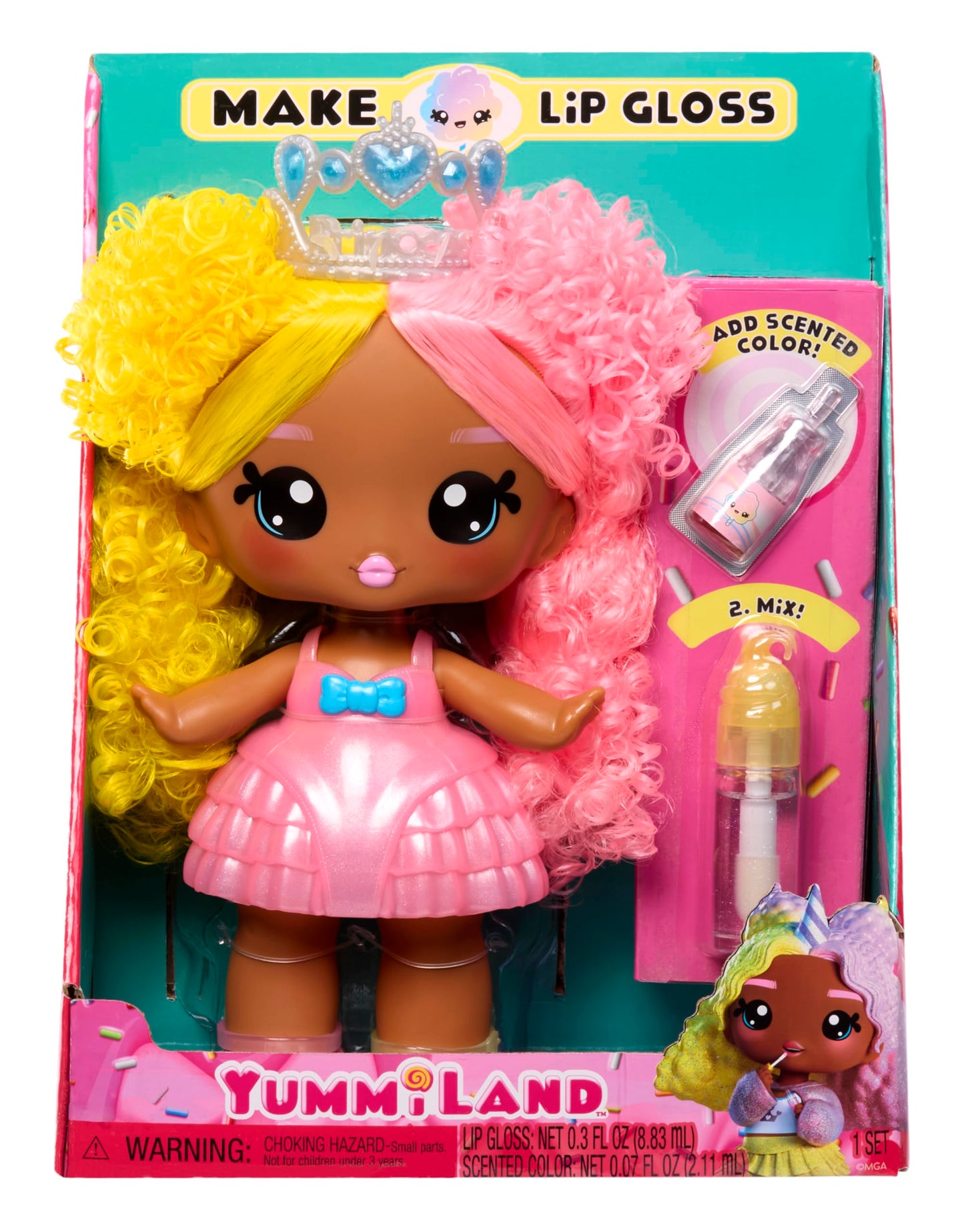 Yummiland Large Doll- Nia Candy Fluff with Scented Lip Gloss, Ages 4+