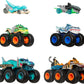 Hot Wheels Toy Cars & Monster Trucks, Sharks vs. Dinos Multipack with 8 Total Vehicles, Including Big Rigs, 1:64 Scale Monster Trucks & 1:64 Scale Hot