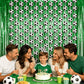 Soccer Party Decorations - Green Silver Streamers Backdrop Banner, 4 Pack
