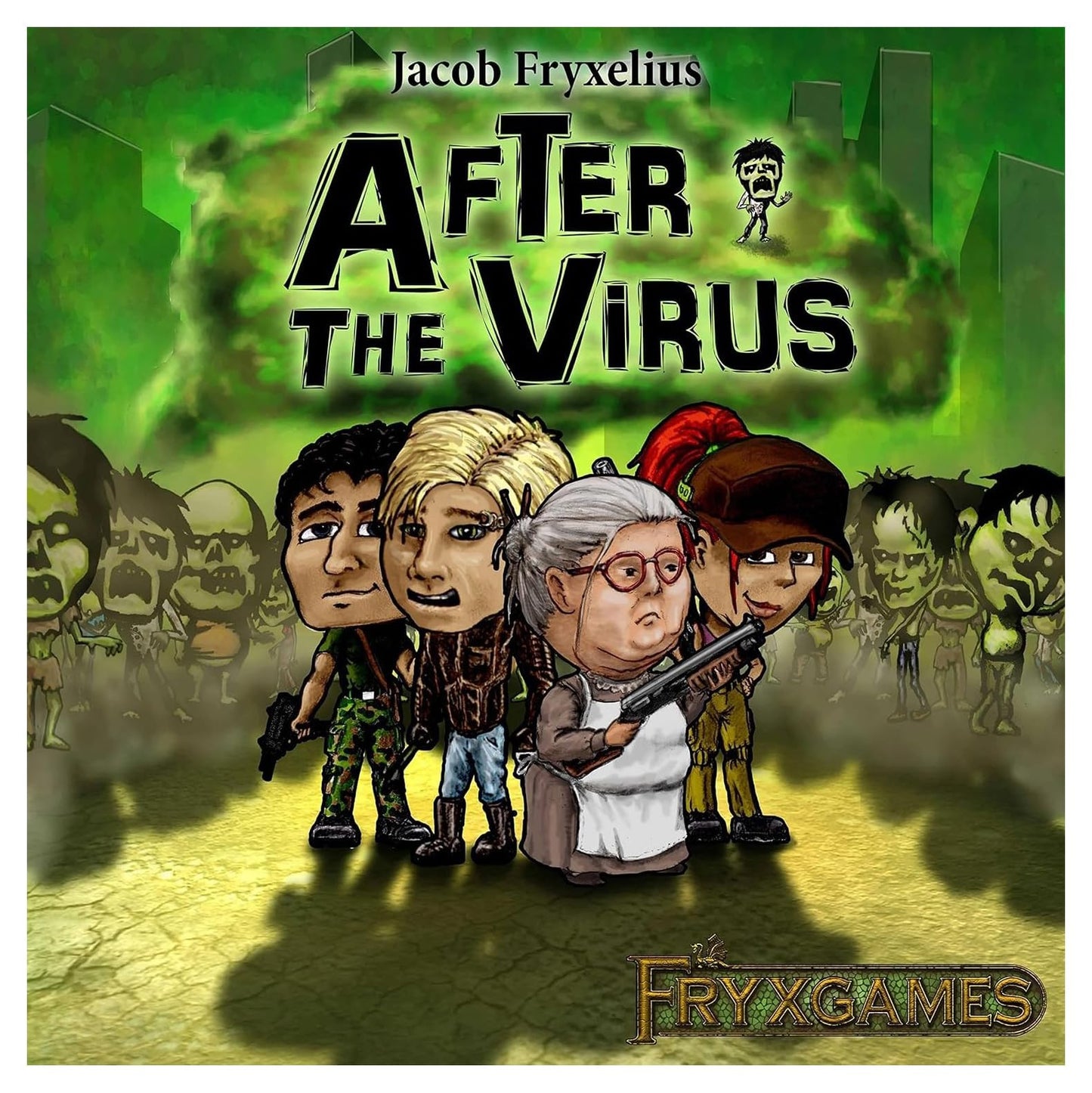 Fryx Games After The Virus: A Cooperative Zombie Deckbuilder for 1-3 Players, Ages 14+