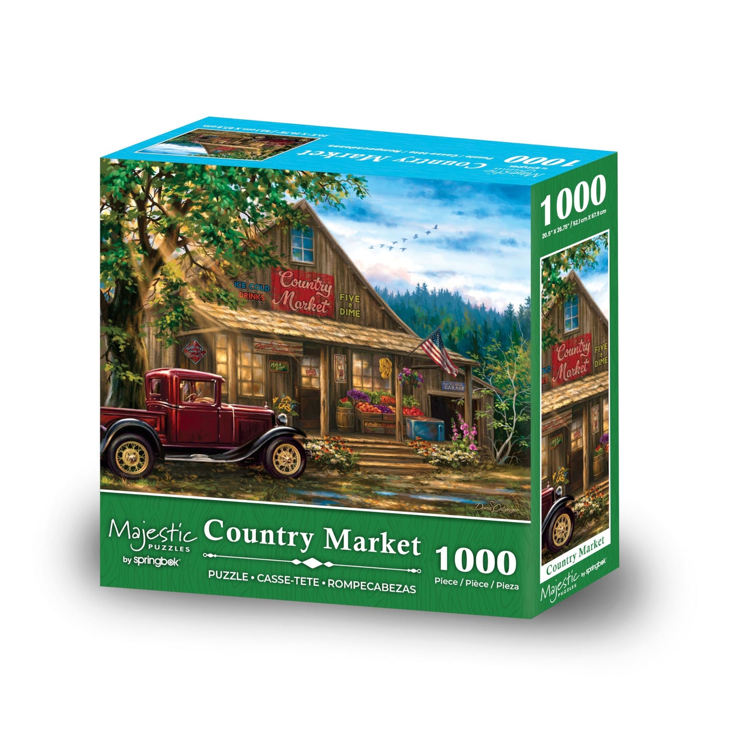 Majestic Value Brand 1000 Piece Jigsaw Puzzle of a Nostalgic Country Store and a Model T