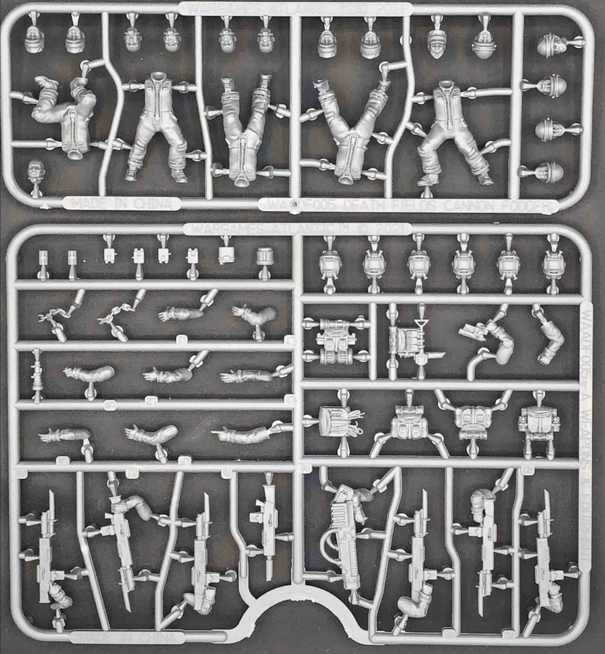 Wargames Atlantic Death Fields - Cannon Fodder (30 Figures) Multi-Part Hard Plastic (HIGH Impact POLYSTYRENE) 28MM Figures…