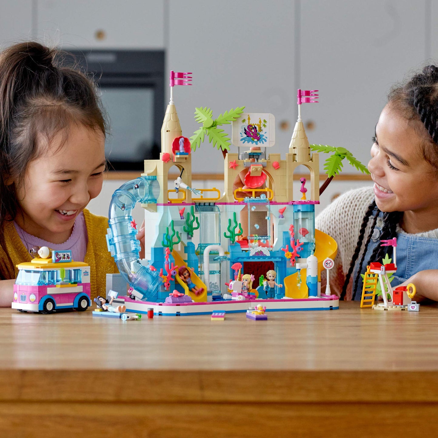 LEGO Friends Summer Fun Water Park 41430 Set Featuring Friends Stephanie, Emma, Olivia and Mason Buildable Mini-Doll Figures, Perfect Set for Creative