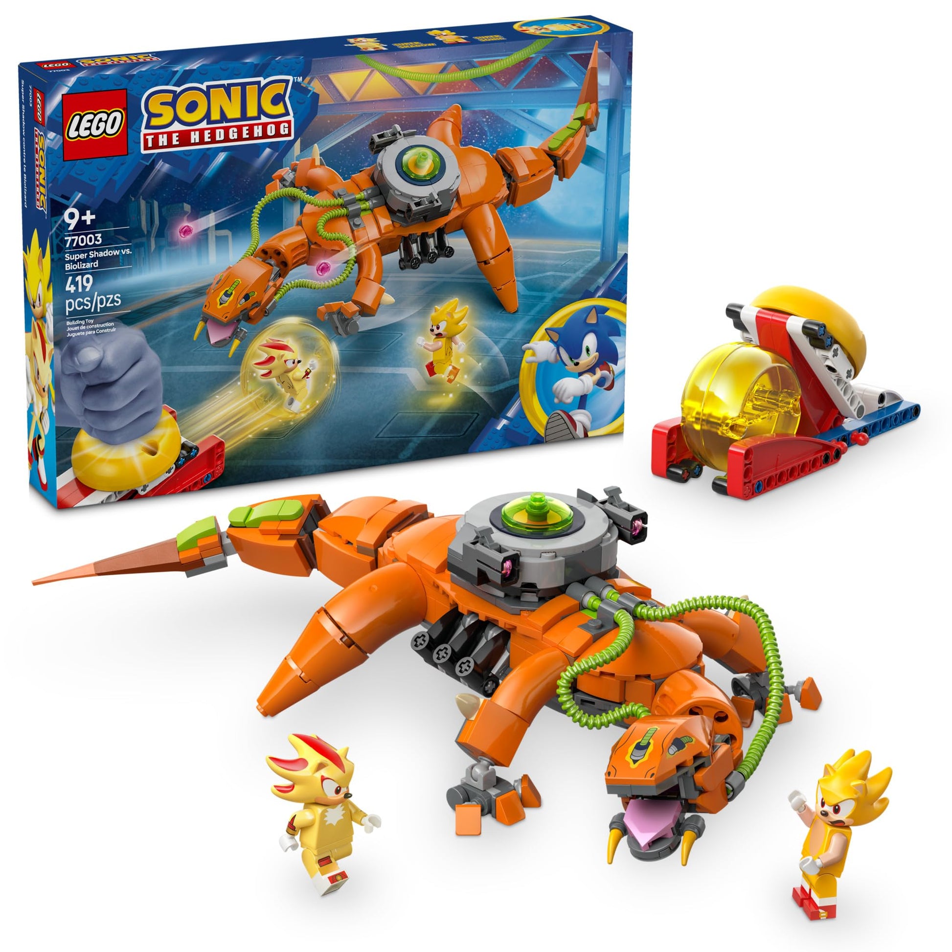 LEGO Sonic The Hedgehog Super Shadow vs. Biolizard, Gamer Gift for Boys and Girls, Fun Collectible Playset for Kids and Video Game Character Fans Who
