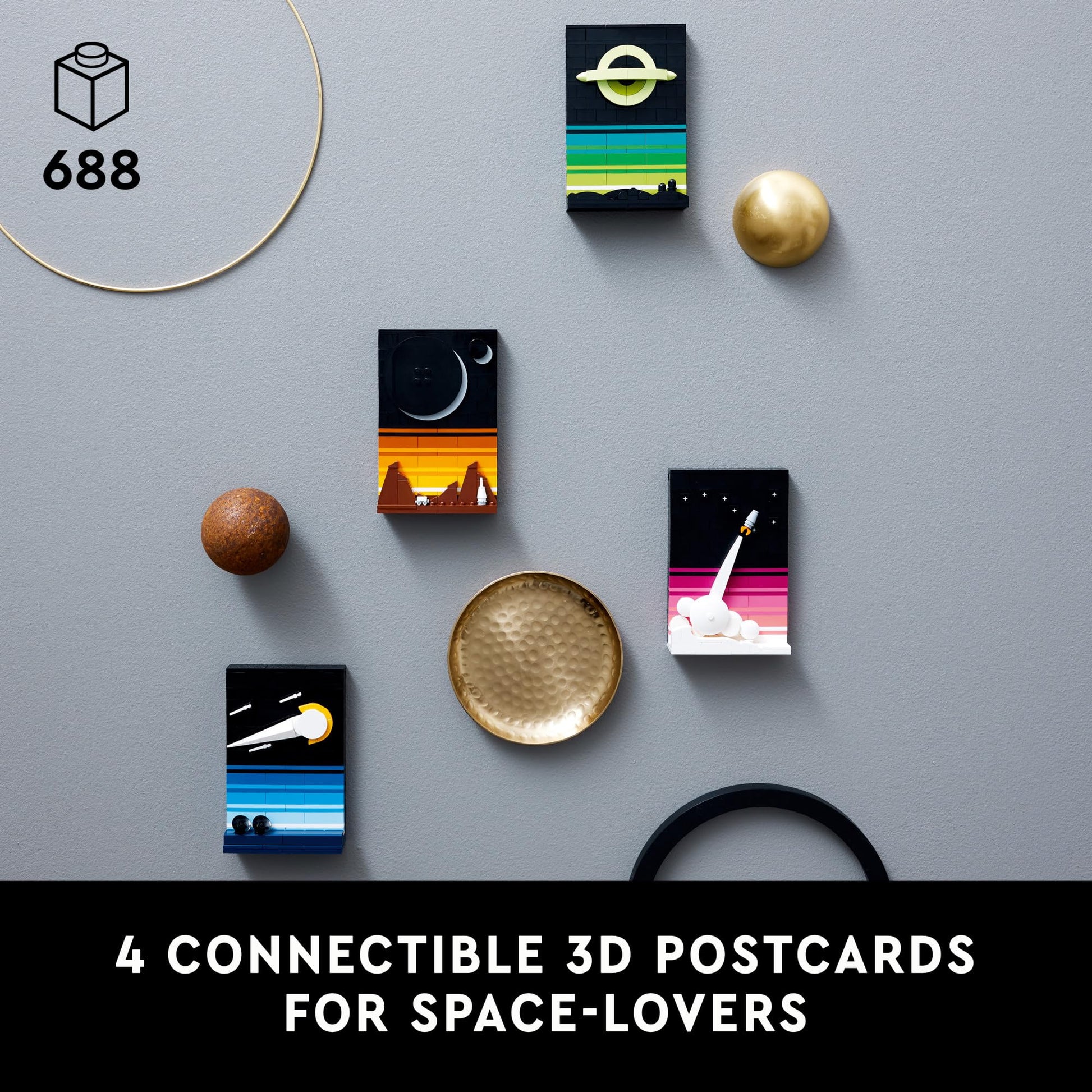 LEGO Ideas Tales of The Space Age Building Sets of Comets, Black Hole, & More for Adults 18+ - Space Themed DIY Crafts Kit for Display - Astronomy