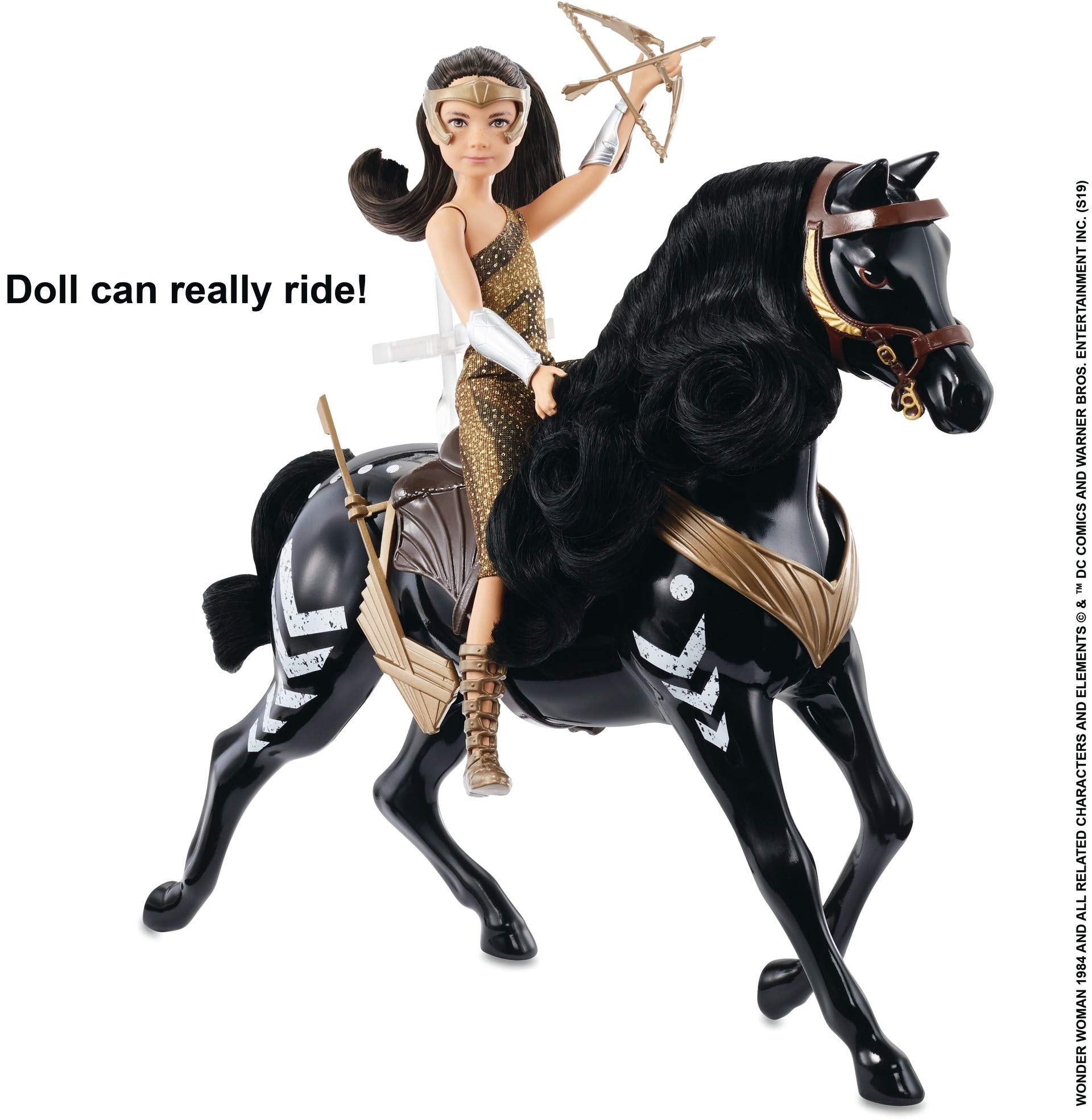 DC Comics Wonder Woman 1984 Young Diana Doll (~ 9-in) with Horse, Wearing Fashion and Accessories, Gift for 6 Year Olds and Up