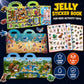 CUTESORA Large Reusable Jelly Sticker Books for Boys 4-8, Kids 3-6, 3 Sets