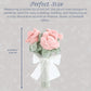 MON AMI Rose Plush Flower Bouquet, 9-Inch Soft Floral Stuffed Toy Gift