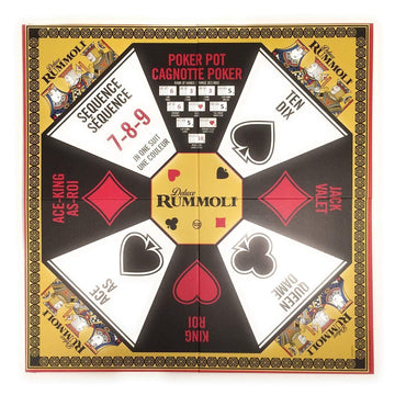 TCG Toys Feature Games - Deluxe Rummoli - Includes Real Playing Cards, Board, and Casino Style Chips - Great Gift for Boys, Girls, Men & Women.
