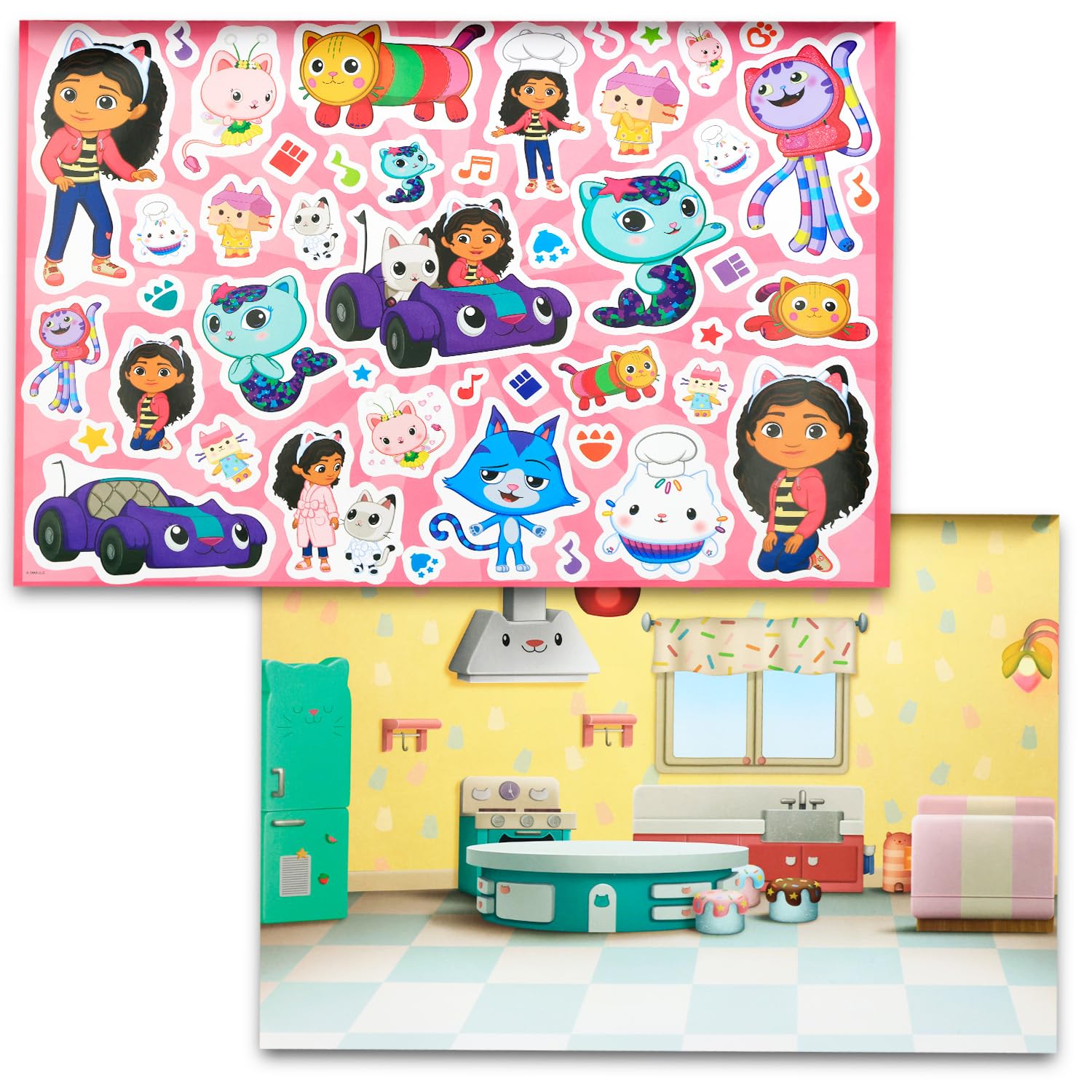Gabby's Dollhouse Ultimate Sticker Activity Pad - 1000+ Reusable Gabby's Dollhouse Stickers On Giant Sticker Sheet Coloring Pad 14" x 10"