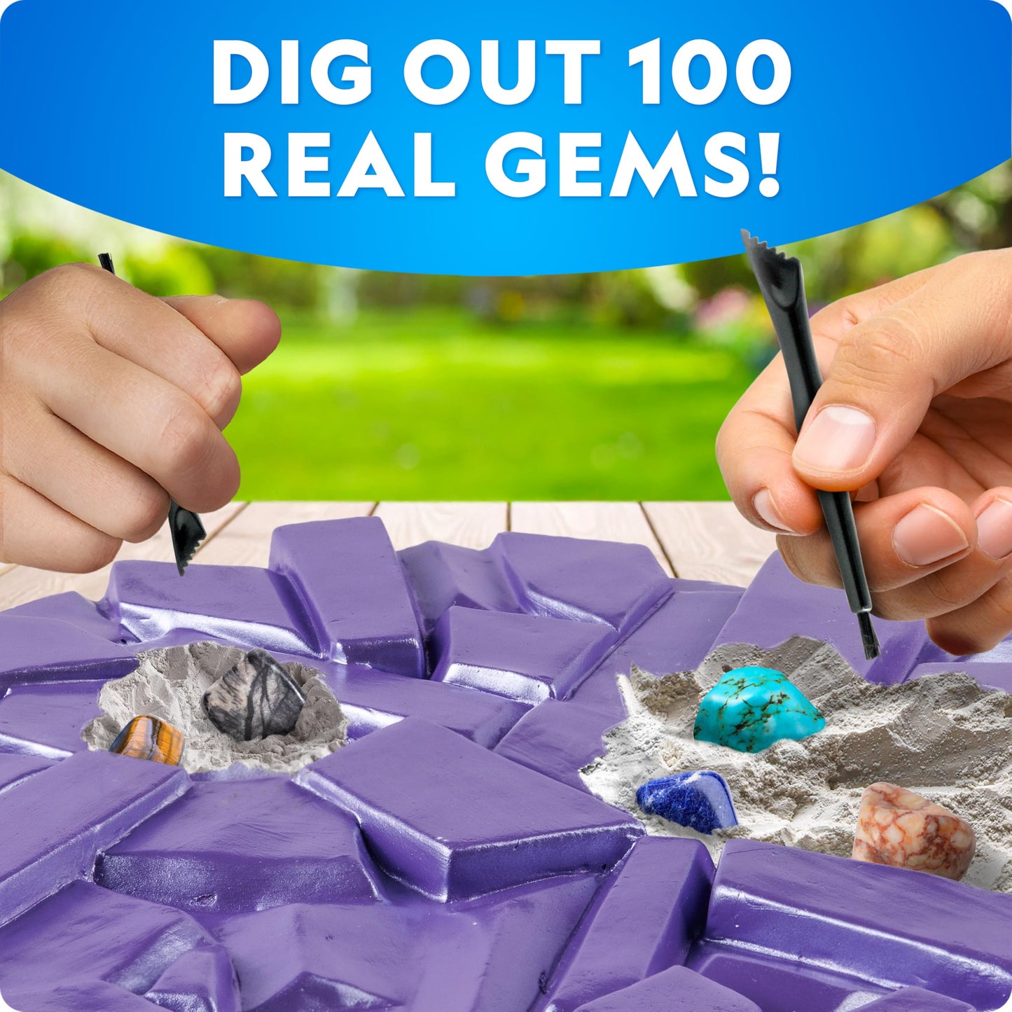 National Geographic Gigantic Gemstone Dig Kit with 100 Real Gems