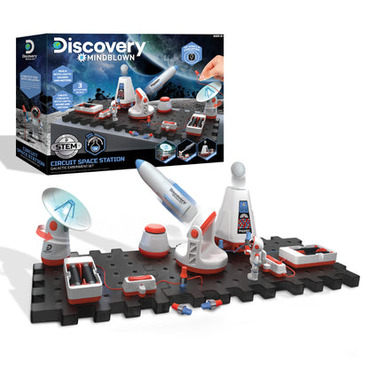 Discovery #Mindblown Circuitry Space Station Galactic Experiment Set, Build-It-Yourself Engineering Toy Kit, Explore The Science of Motion, Great Gift