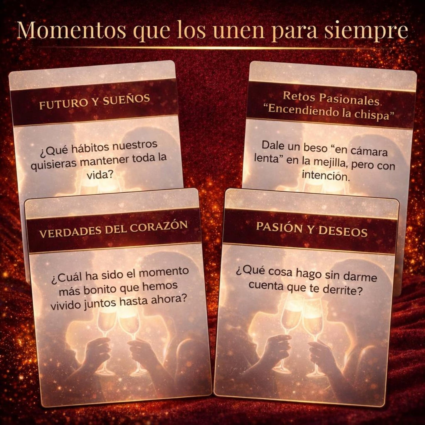 Funchevere Amor, Copas y Confesiones Spanish Couples Card Game, Relationship-Building Conversation, Romantic Couples Card Game. Juego de Cartas para