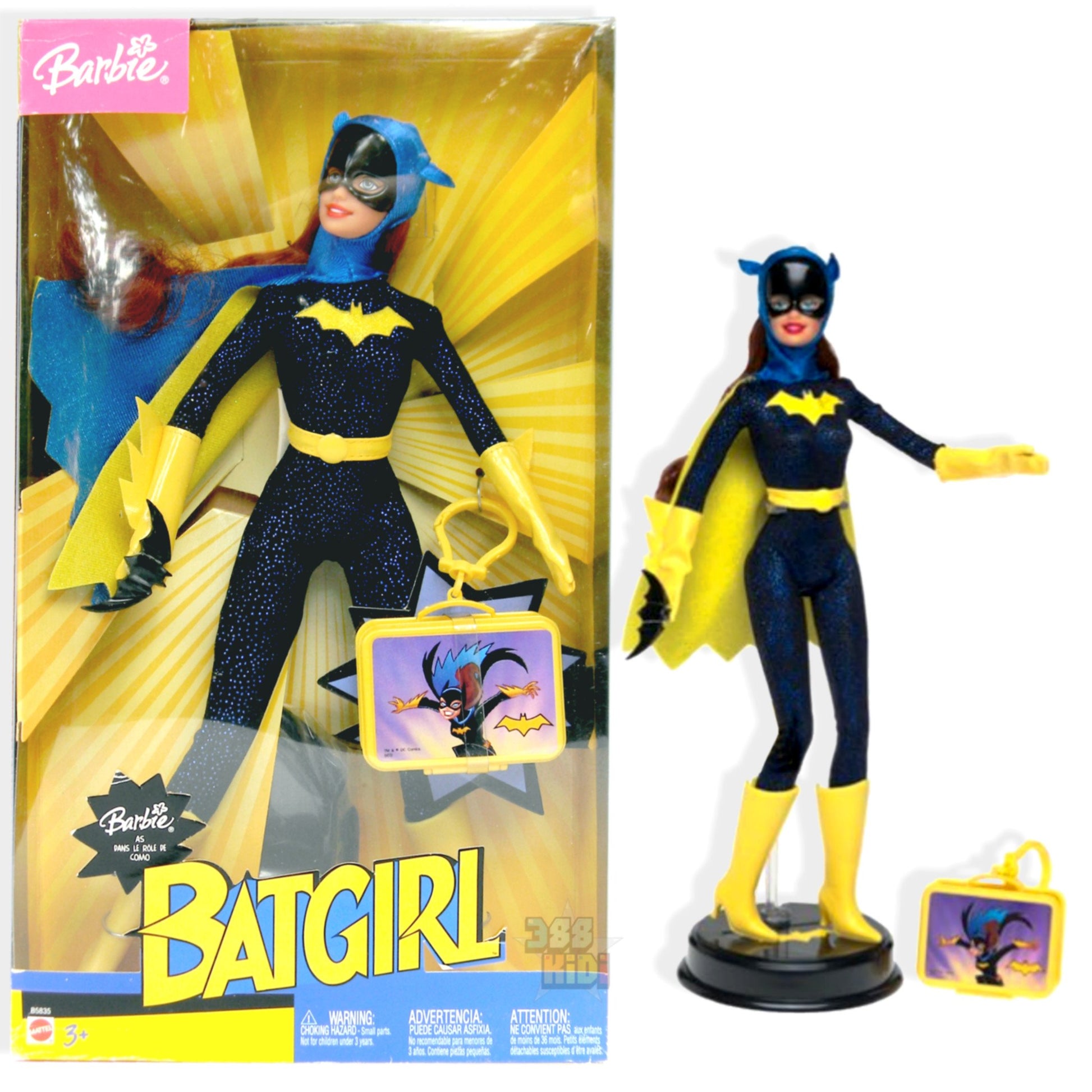 Barbie as Batgirl: 11.5" Collectible Doll with Stand and Character Logo from DC Comics Super Friends