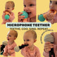 Baby Microphone Teether - Microphone Rattle, BPA Free, Silicone, Musical/Singing Toy, Dishwasher & Freezer Safe, Easy-to-Grip Teething Shaker Toy