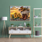 Puzzles for Adults 500 Pieces, Cowboy Hat and Cowboy Boot Jigsaw Puzzles - Sunset Psalm of the West, Impossible Sunflower Puzzles for Seniors Family
