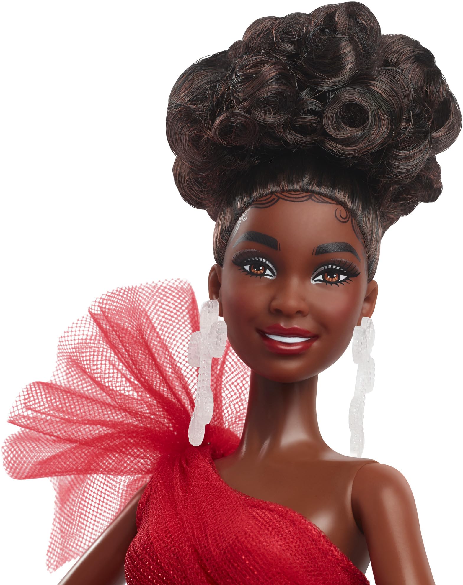 Barbie Signature Doll, 2024 Holiday Fashion Doll with Brown Hair Wearing Plaid Gown, Seasonal Collector Gift in Displayable Packaging