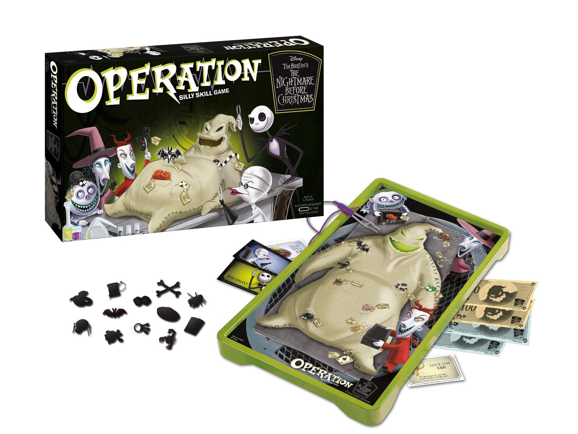 Operation: Disney The Nightmare Before Christmas Board Game | Collectible Operation Game | Featuring Oogie Boogie & Nightmare Before Christmas