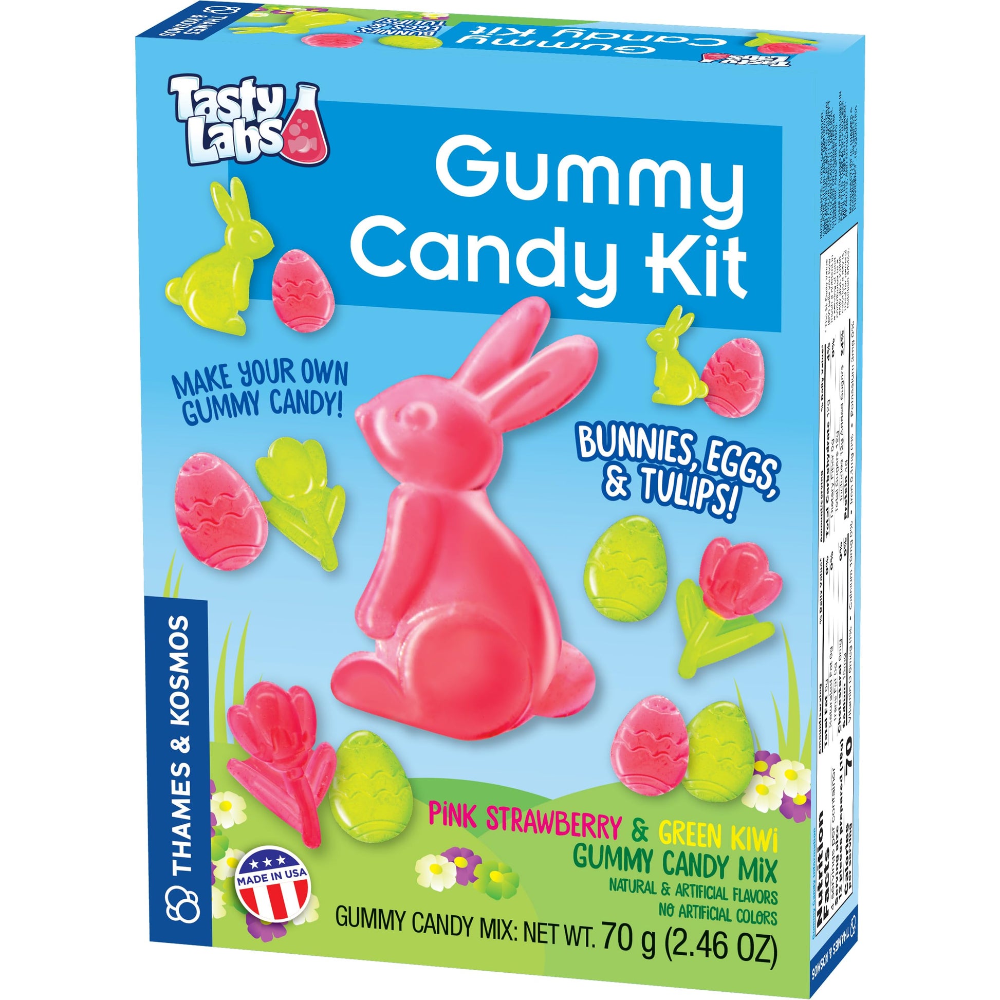Thames & Kosmos Tasty Labs Gummy Candy STEM Kit - Bunnies, Eggs & Tulips | Make Springtime-Shaped Gummy Candies, Explore Chemistry in Cooking, Easter