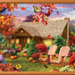 MasterPieces Thanksgiving Puzzles 300 Piece EZ Grip Jigsaw Puzzle, Autumn Warmth Fall Scene, Large Piece Design, Non-Glare Matte Finish, Eco-Friendly