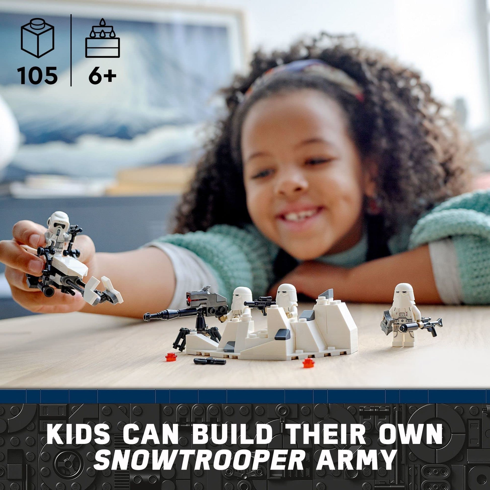 LEGO Star Wars Snowtrooper Battle Pack 75320 Set, Building Toy with 4 Figures, Blasters and Speeder Bike, Gift Idea for Grandchildren, Kids, Boys and
