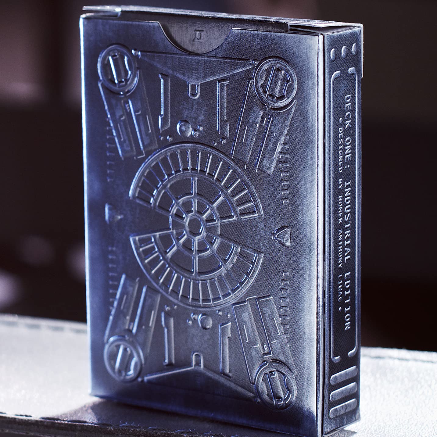 theory11 DeckONE Industrial Edition Playing Cards - Gunmetal Style Poker Deck for Magic, Cardistry, Game Night, Party Games, Solitaire, Blackjack