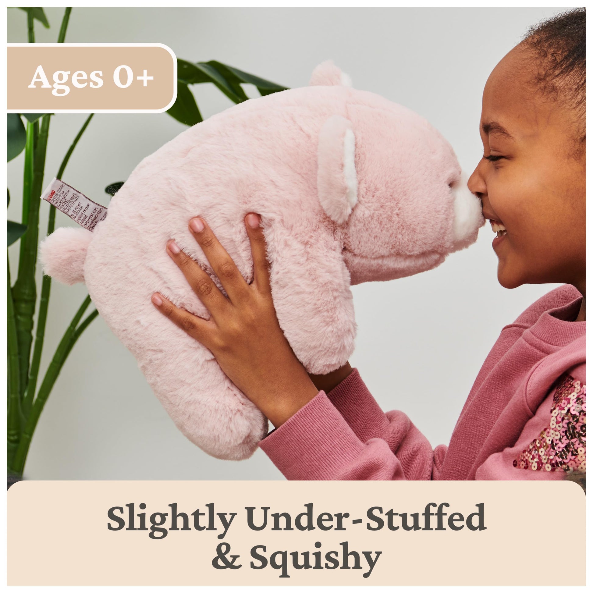 GUND Snuffles 10-Inch Classic Pink Teddy Bear Plush Toy for Ages 0+