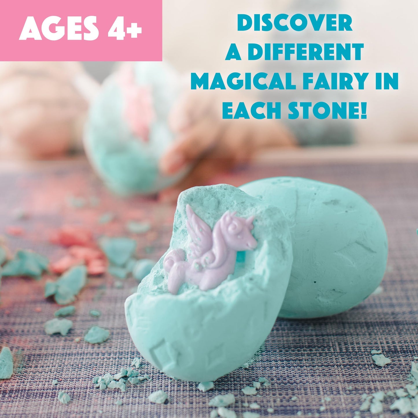 MindWare Dig It Up! Discoveries Fairies Dig Kit - 12 Surprise Eggs and 12 Fairies Toys for Girls & Boys - Great for Birthday Party Kids Activities