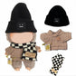 Clothes for 17cm Dolls (No Doll), Chic Designer Outfits for Doll Dressing up, Accessories for 17cm Dolls, 3pcs Set