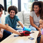 Mattel Games Rock ‘Em Sock ‘Em Robots Fight Cards Card Game, Team Party Game for Kids & Adults with 2 Boxing Gloves