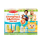 Melissa & Doug Mine to Love Changing & Bathtime Play Set for Dolls - Diapers, Pretend Shampoo,Wipes, Towel, More (19 pcs)