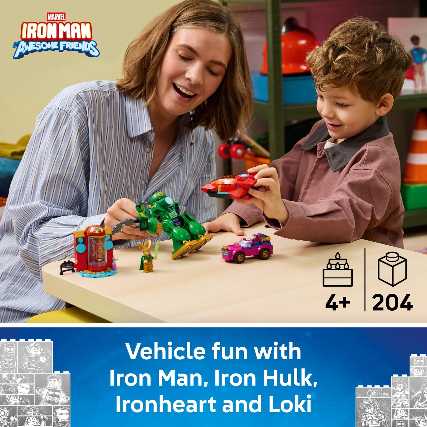 LEGO Marvel Iron Man and His Awesome Friends Loki vs. Team Iron Man 11211