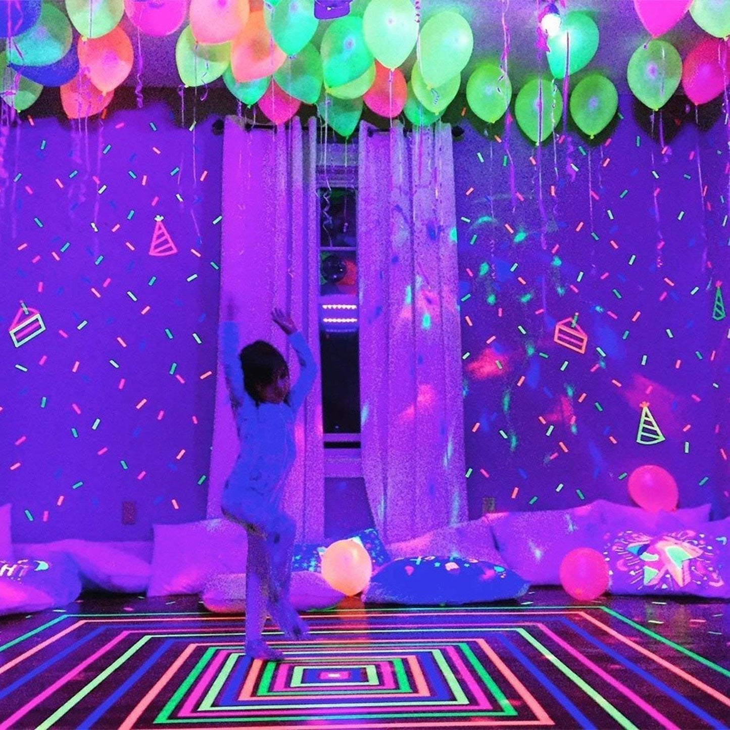 20 LED Light Up Balloons, 12 inch Neon Balloons Mixed Colors Flashing Lasts 24 Hours Glow in the dark for Birthday Glow Party Favors Supplies Wedding