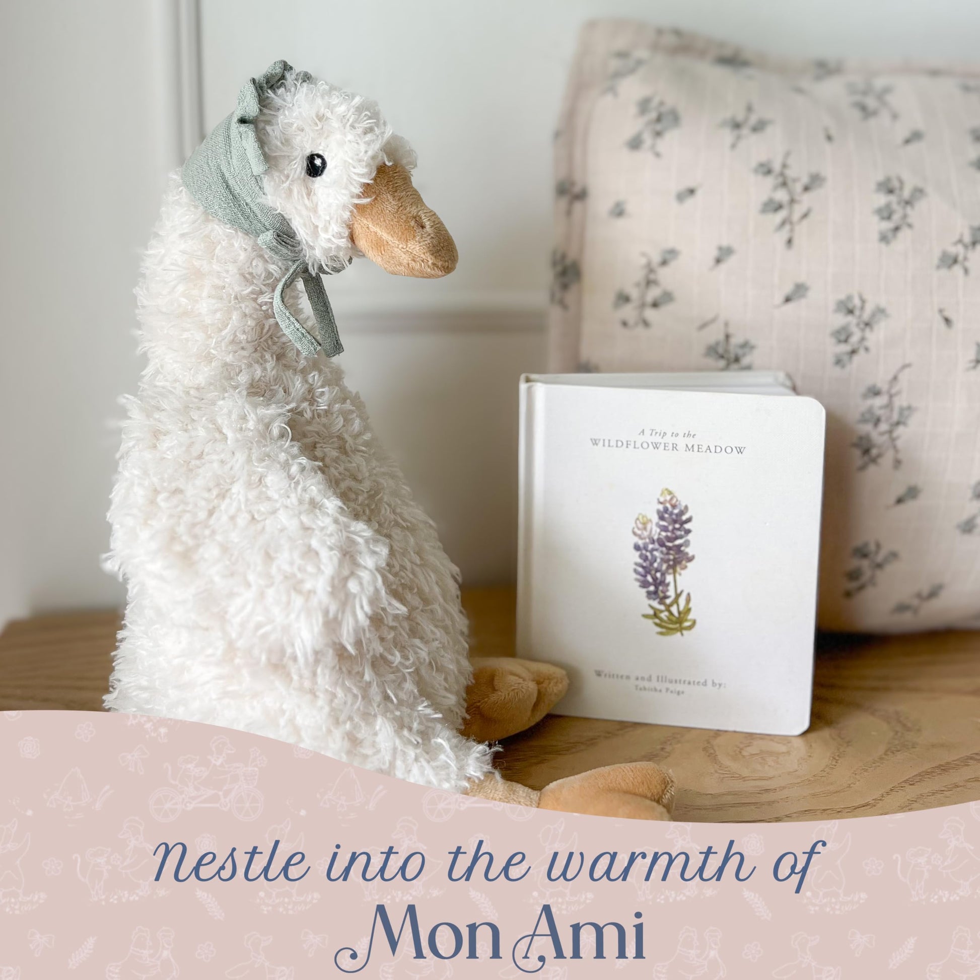MON AMI Greta Goose 15-Inch Stuffed Farm Animal, Soft Goose Plush Toy
