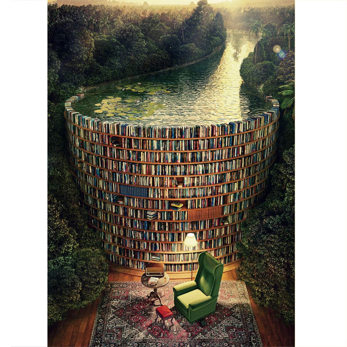 Ingooood- Jigsaw Puzzles 1000 Pieces for Adults- Fantasy Series- Collection Pavilion_IG-0292 Entertainment Toys for Adult Special Graduation or