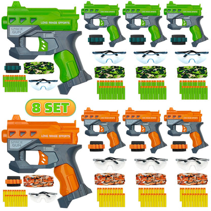 8 Pack Blaster Boys Toy Guns, Kids Party Favors Supplies with Small Guns