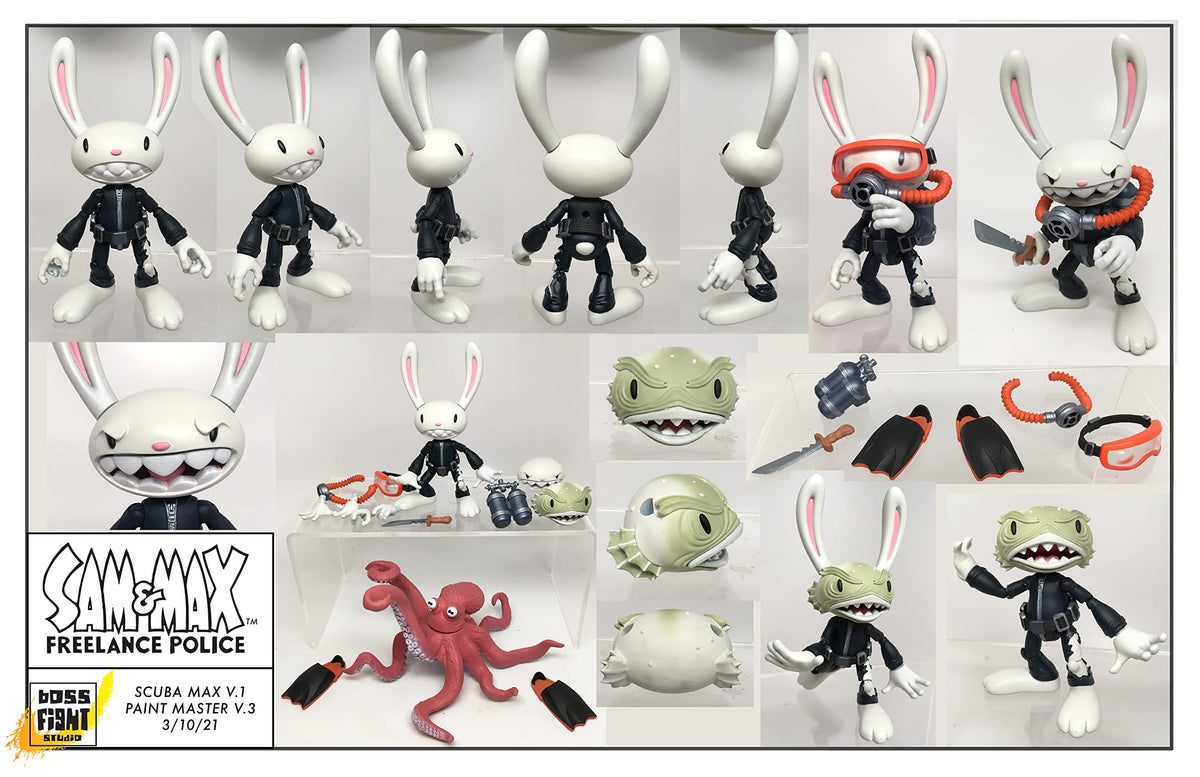Boss Fight Studio Sam & Max: Scuba Max Deluxe Action Figure Set, Multicolor