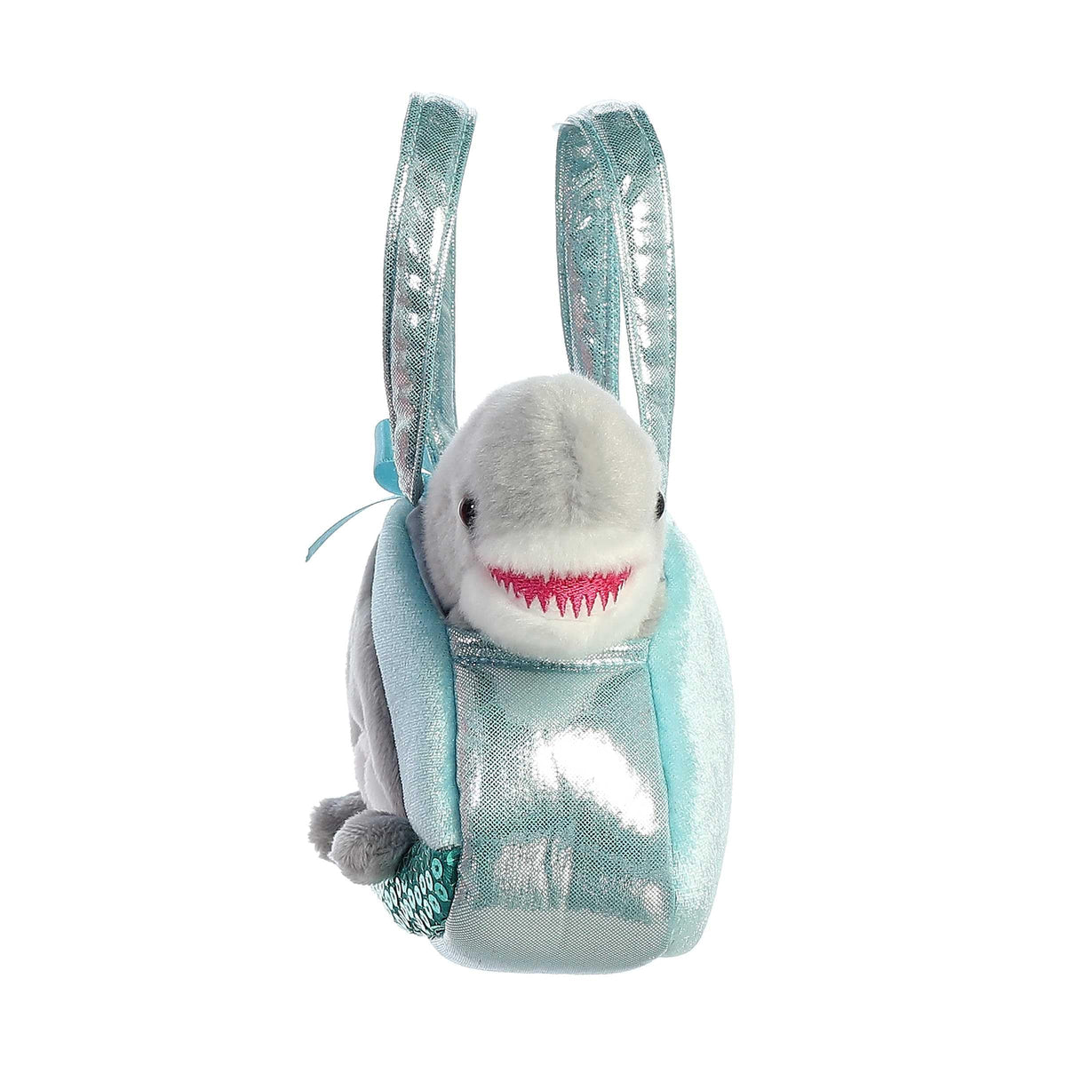 Aurora® Fashionable Fancy Pals™ Peek-A-Boo™ Shark Stuffed Animal - Plush with Stylish Purse for Dress Up Fun - Perfect for Kids 3+ Years, Costumes