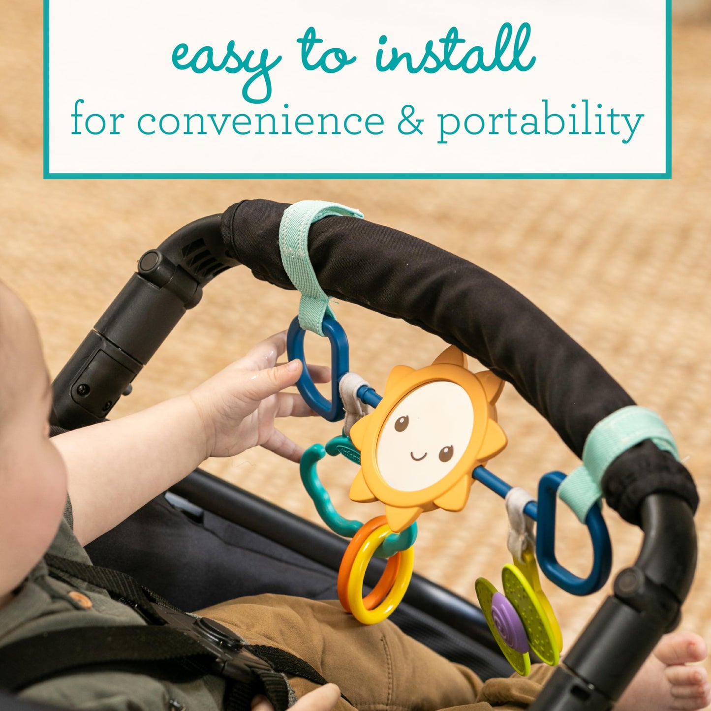 Infantino Sensory Travel Bar, Car Seat & Stroller Activities, Durable